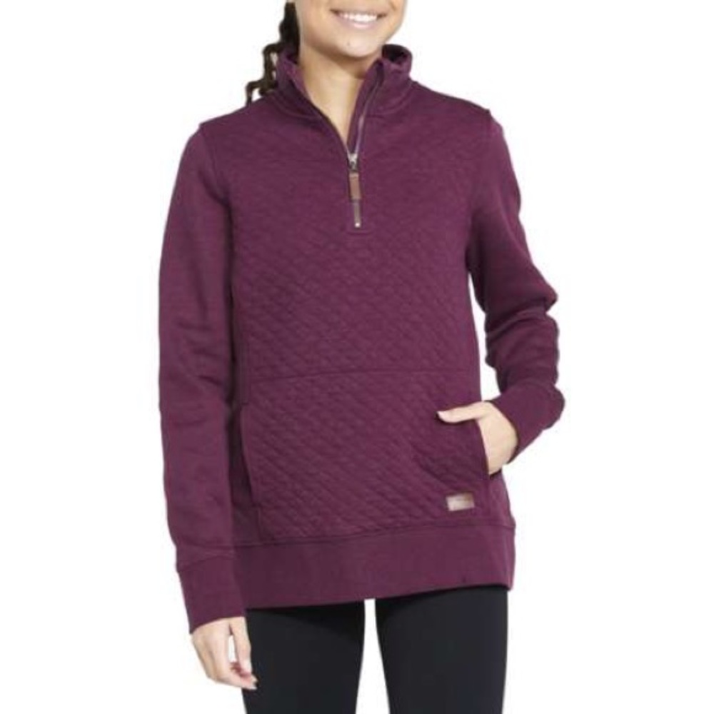 L.L. bean quilted quarter zip pullover
